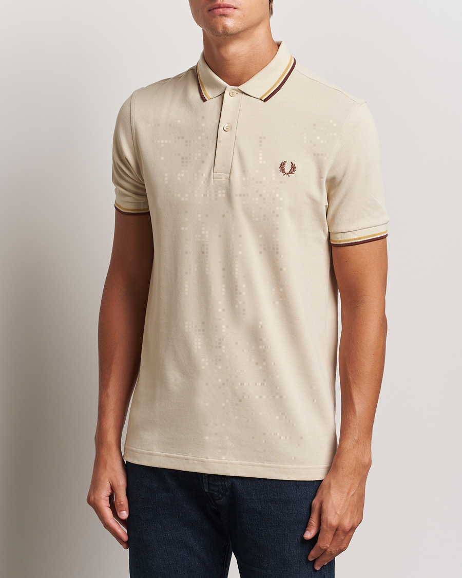 Heren |  | Fred Perry | Twin Tipped Shirt Oatmeal