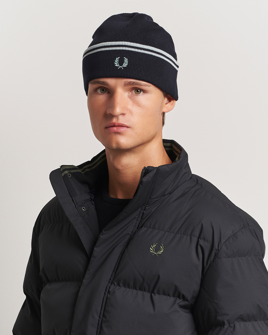 Heren |  | Fred Perry | Twin Tipped Merino Beanie Navy