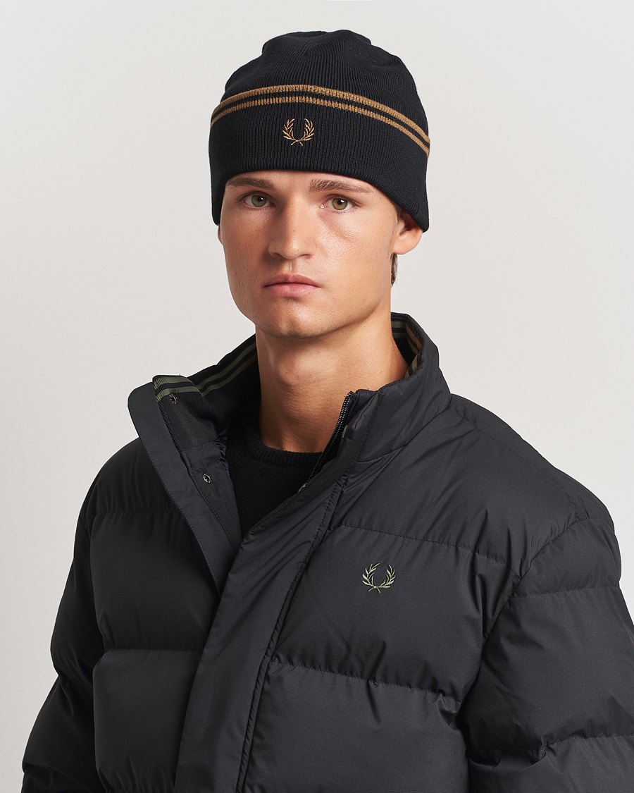 Heren |  | Fred Perry | Twin Tipped Merino Beanie Black