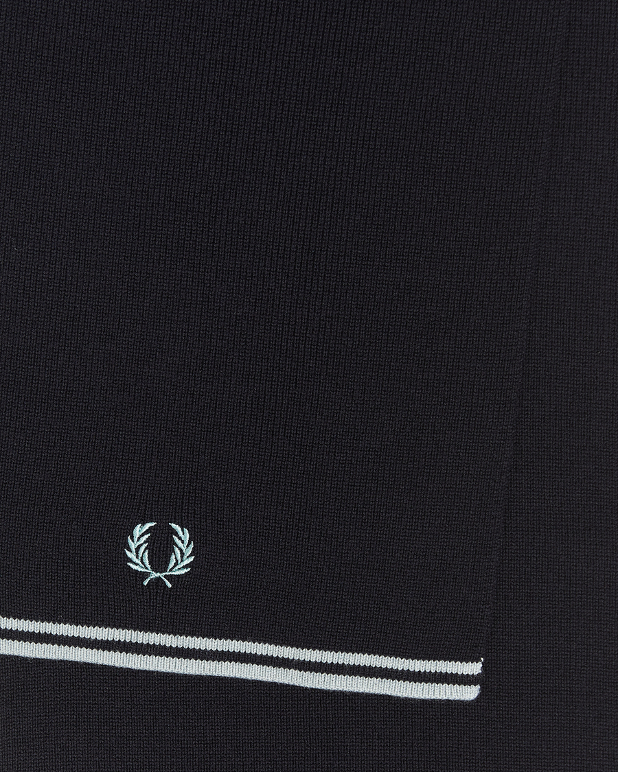 Heren |  | Fred Perry | Twin Tipped Merino Wool Scarf Navy