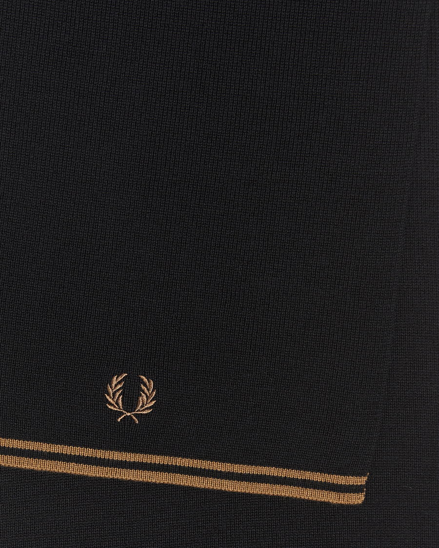 Heren |  | Fred Perry | Twin Tipped Merino Wool Scarf Black