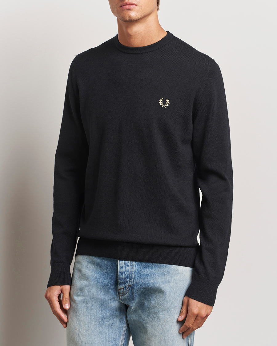 Heren |  | Fred Perry | Classic Crew Neck Jumper Black