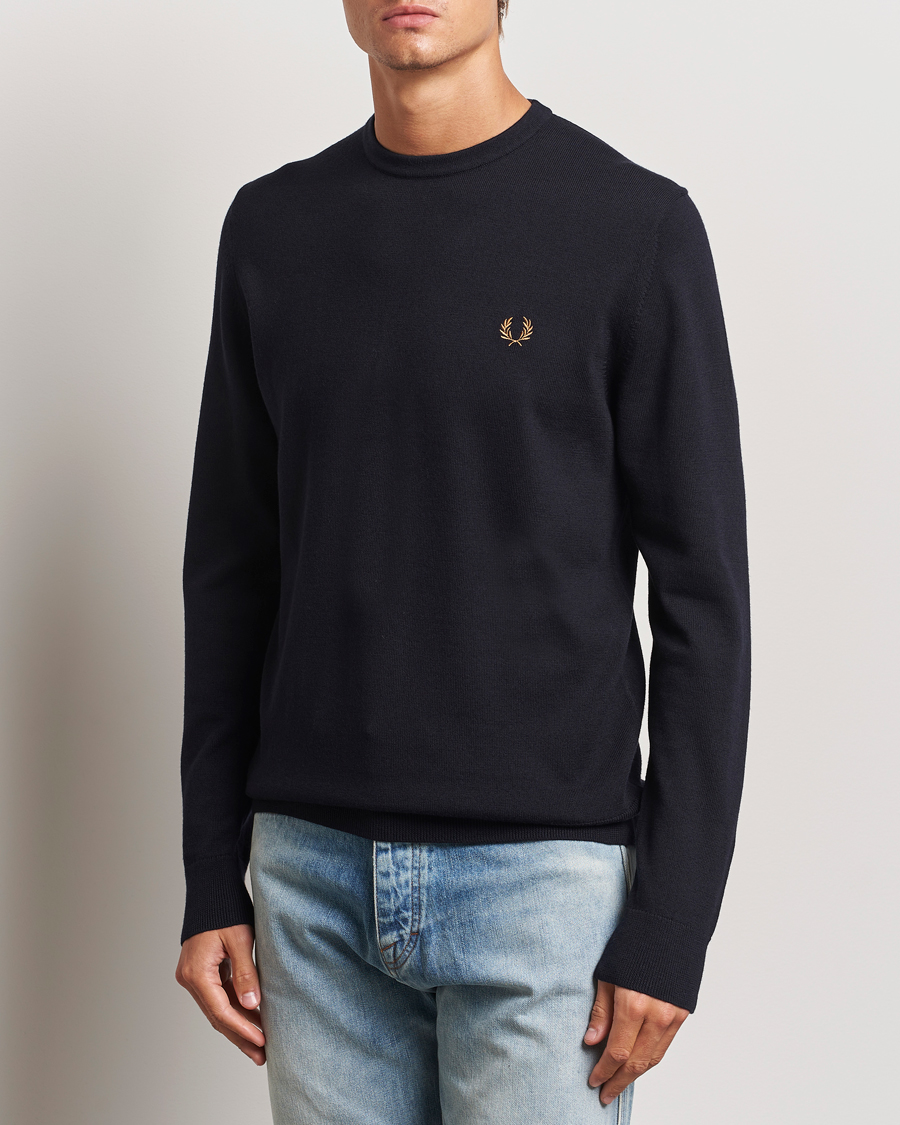 Heren |  | Fred Perry | Classic Crew Neck Jumper Navy