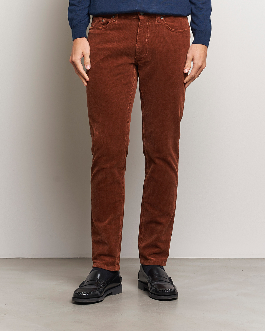 Heren |  | GANT | Cord 5-Pocket Jeans Chocolate Brown