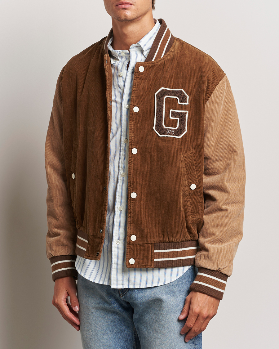 Heren |  | GANT | Cord Varsity Jacket Cacao Brown