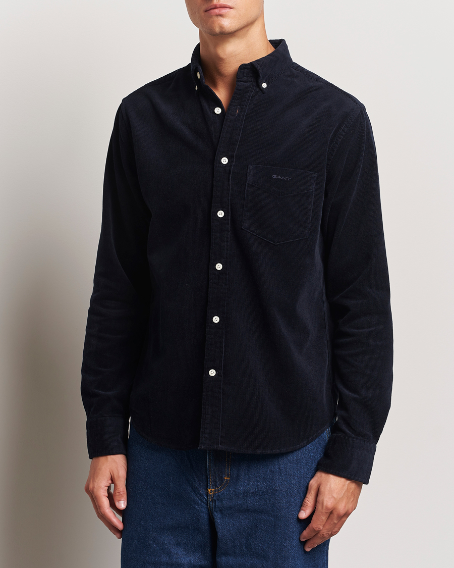 Heren |  | GANT | Regular Fit Corduroy Shirt Evening Blue