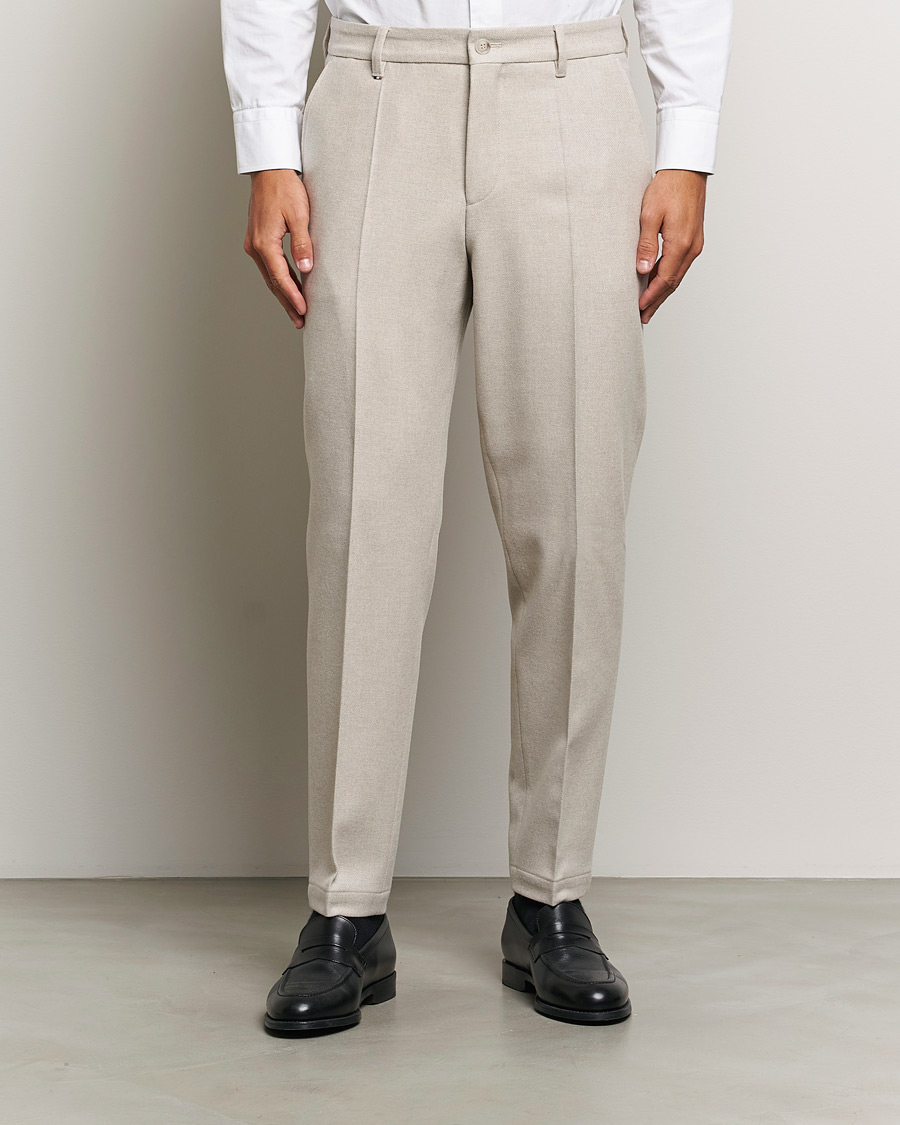 Heren |  | BOSS BLACK | Perin Wool Trousers Open White