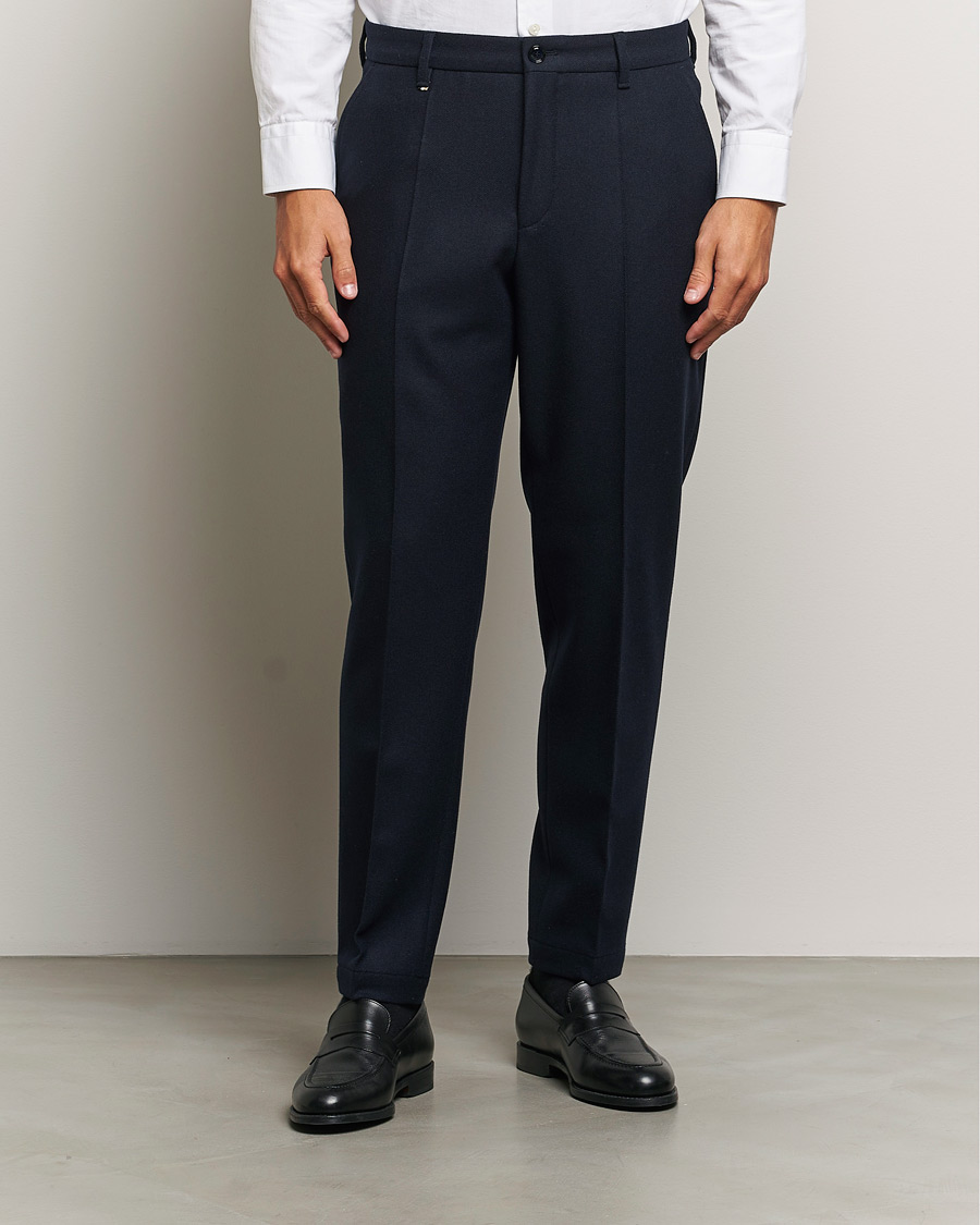 Heren |  | BOSS BLACK | Perin Wool Trousers Dark Blue