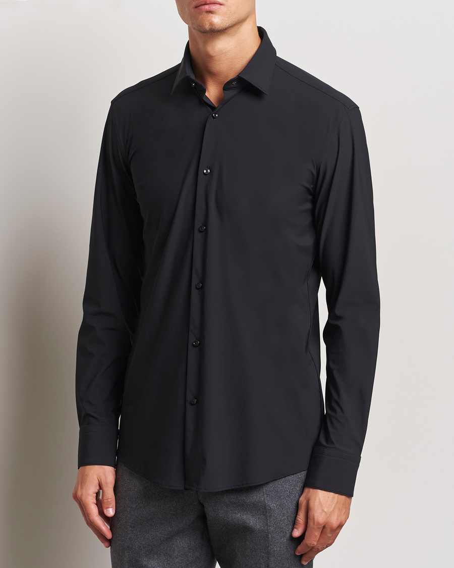 Heren |  | BOSS BLACK | Hank 4-Way Stretch Shirt Black