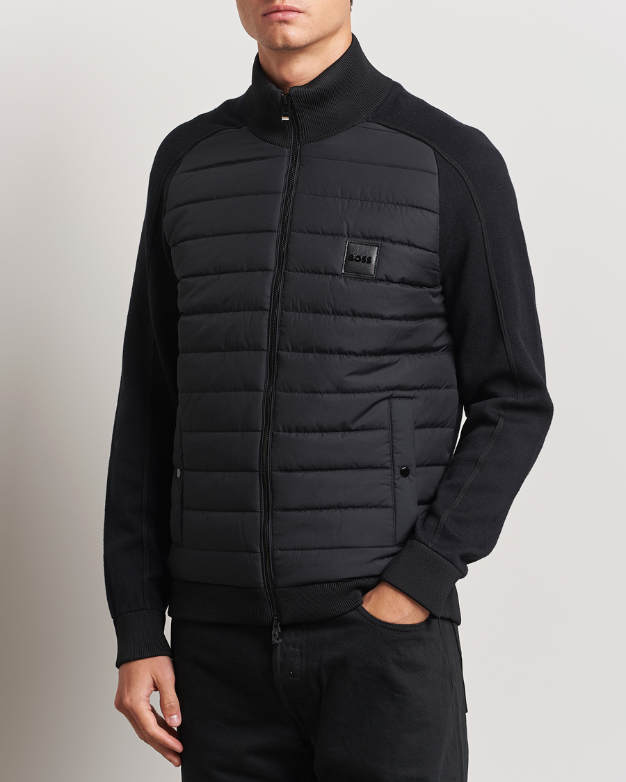 Heren |  | BOSS BLACK | Esfero Hybrid Full Zip Black