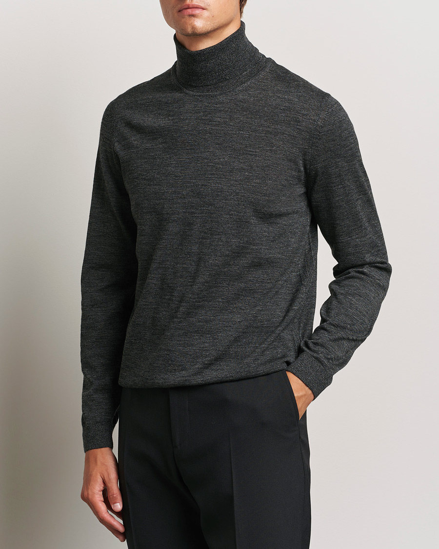 Heren | Business & Beyond - Formal | BOSS BLACK | Musso Merino Knitted Polo Black