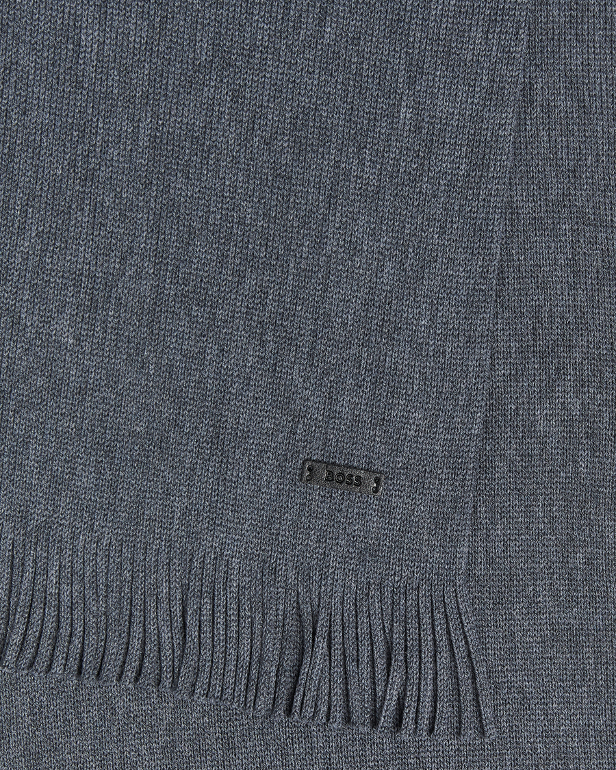 Heren |  | BOSS BLACK | Albas Wool Scarf Medium Grey