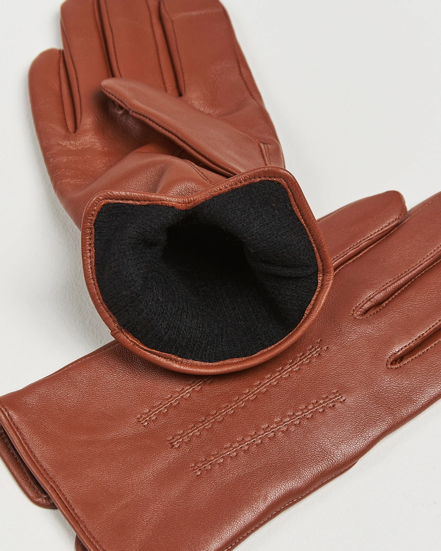 Heren |  | BOSS BLACK | Hainz Leather Gloves Medium Brown