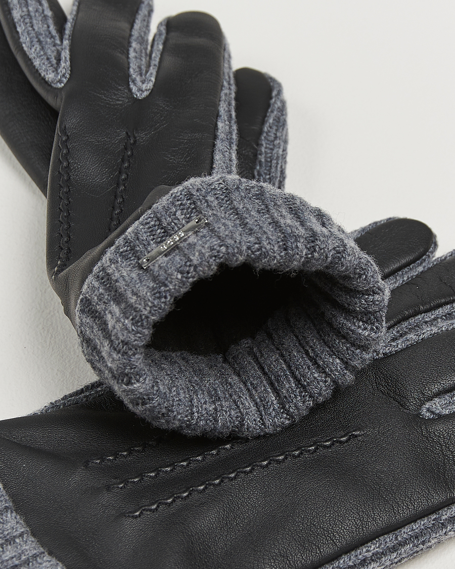 Heren |  | BOSS BLACK | Hyden Leather Gloves Black