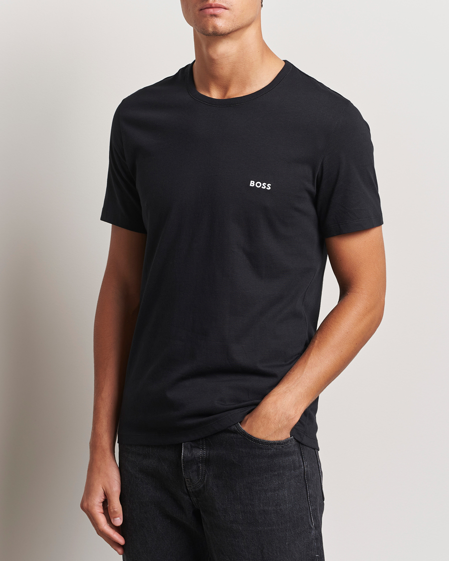 Heren |  | BOSS BLACK | 3-Pack Crew Neck T-Shirt Black/Navy/Green