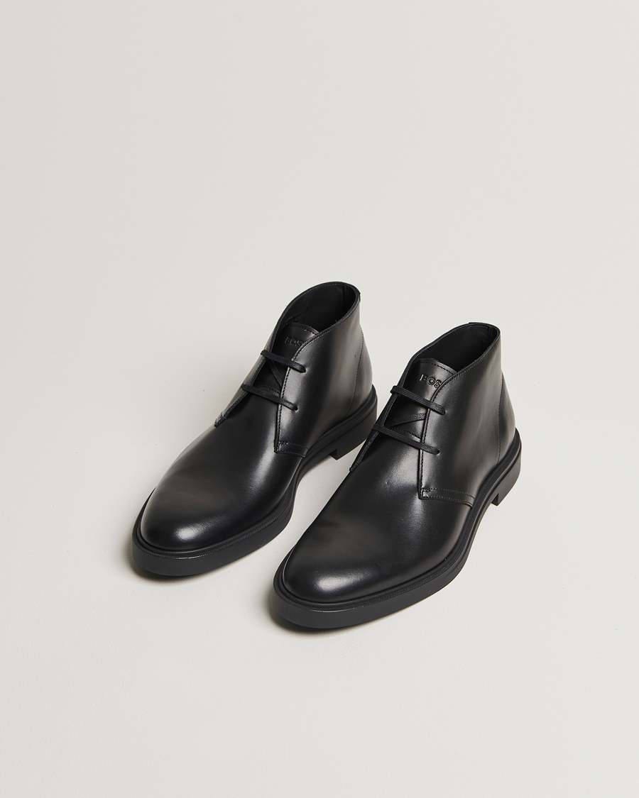 Heren | BOSS BLACK | BOSS BLACK | Calev Leather Chukka Boot Black