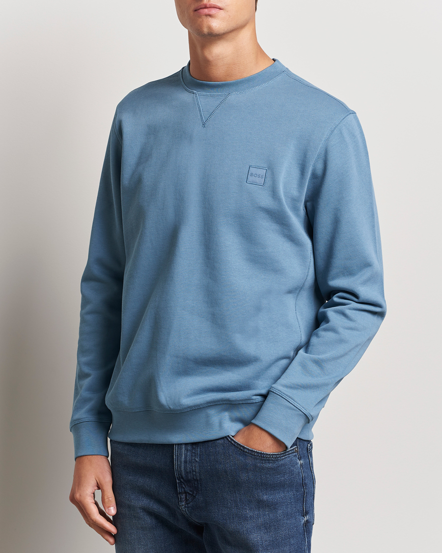 Heren |  | BOSS ORANGE | Westart Logo Sweatshirt Open Blue