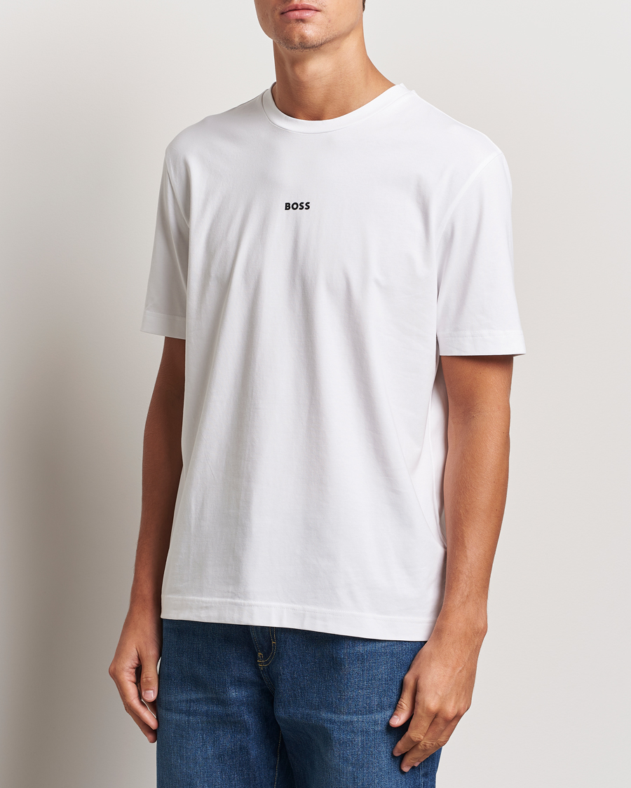 Heren |  | BOSS ORANGE | Tchup Logo Crew Neck T-Shirt White