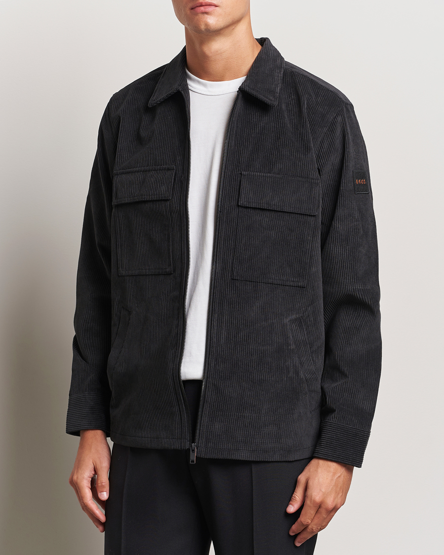 Heren |  | BOSS ORANGE | Lozzy Brushed Overshirt Black