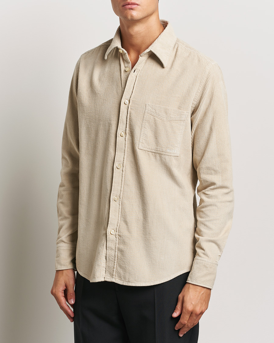 Heren |  | BOSS ORANGE | Relegant Corduroy Shirt Light Beige