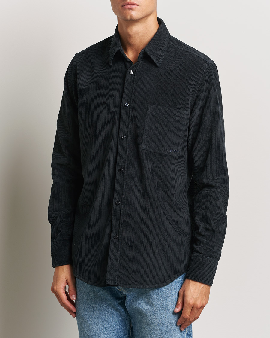 Heren |  | BOSS ORANGE | Relegant Corduroy Shirt Dark Blue