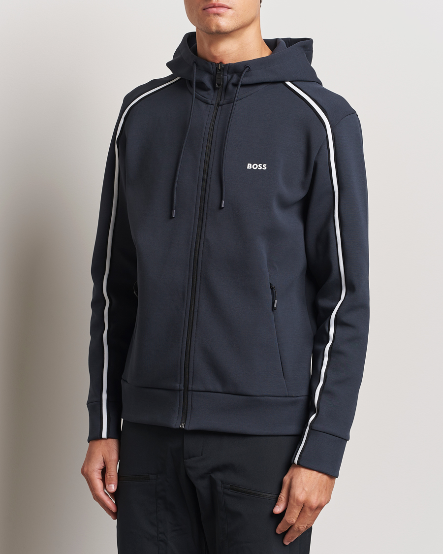 Heren |  | BOSS GREEN | Saggy Full Zip Hoodie Dark Blue