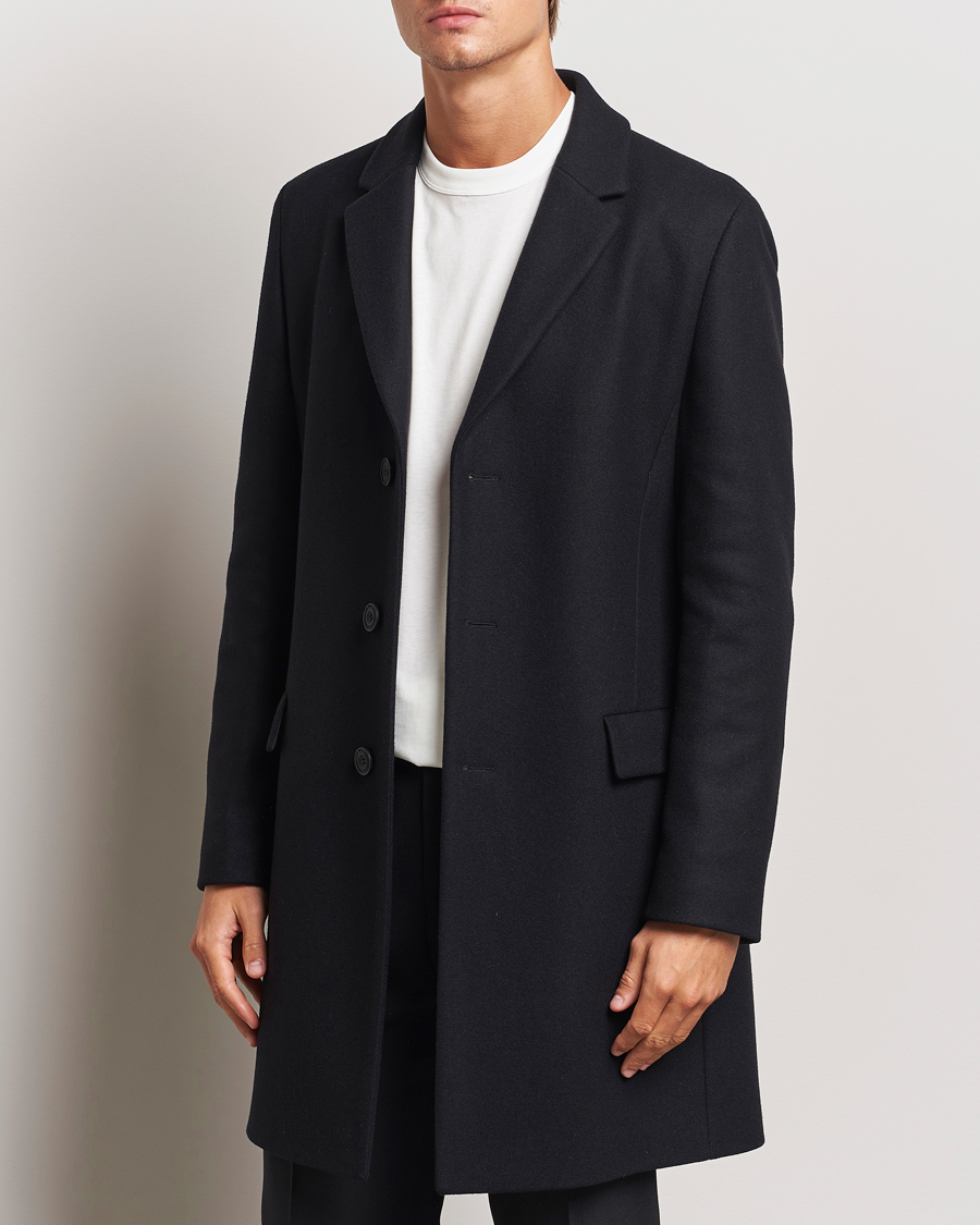 Heren |  | HUGO | Migor Wool Coat Black