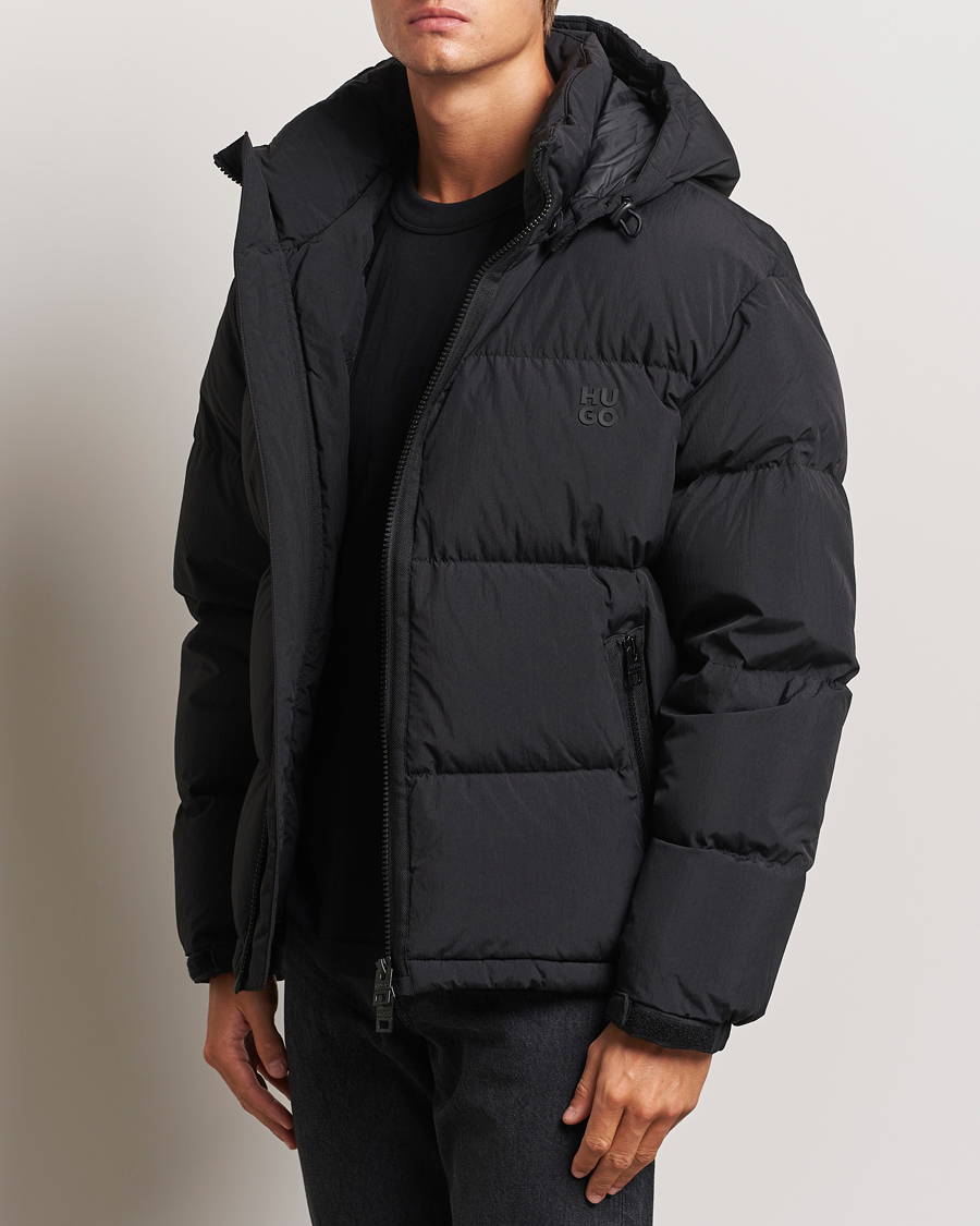 Heren |  | HUGO | Bironto Hooded Puffer Jacket Black