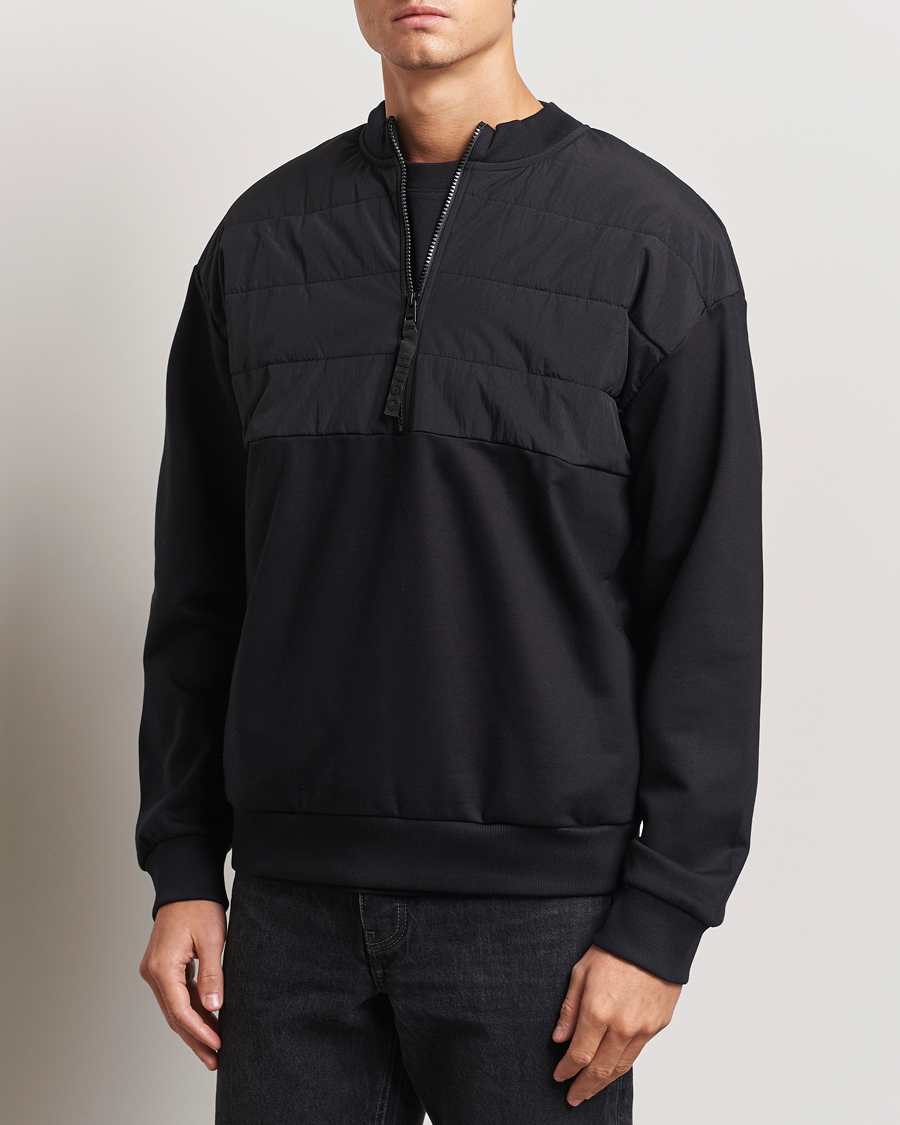 Heren |  | HUGO | Detechsom Hybrid Half Zip Black