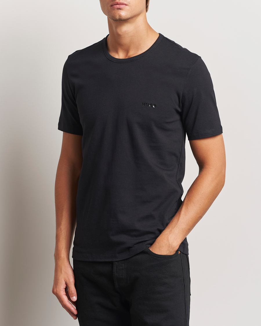 Heren |  | HUGO | 3-Pack Crew Neck T-Shirt Black