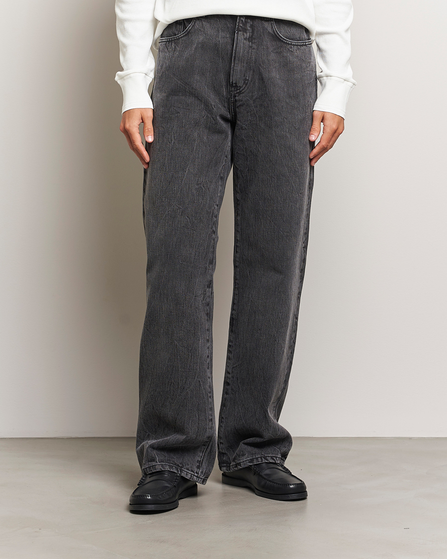 Heren | Relaxed fit | Jeanerica | VM009 Vega Canvas Trousers Black Firenze