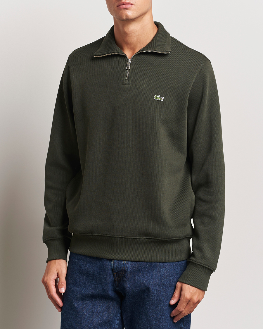 Heren | Truien | Lacoste | Rib Interlock Half Zip Sapwood