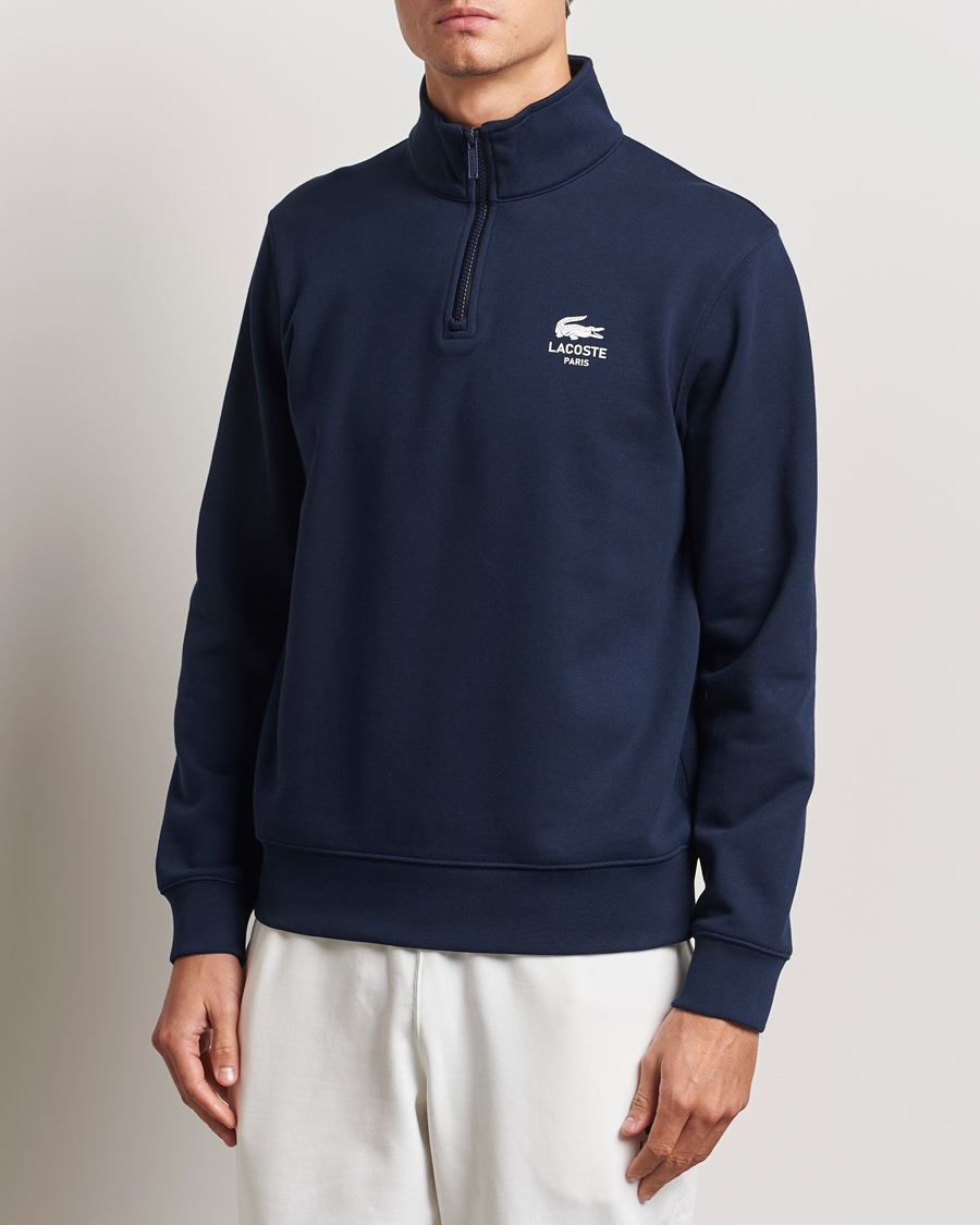 Heren |  | Lacoste | Paris Half Zip Sweatshirt Navy