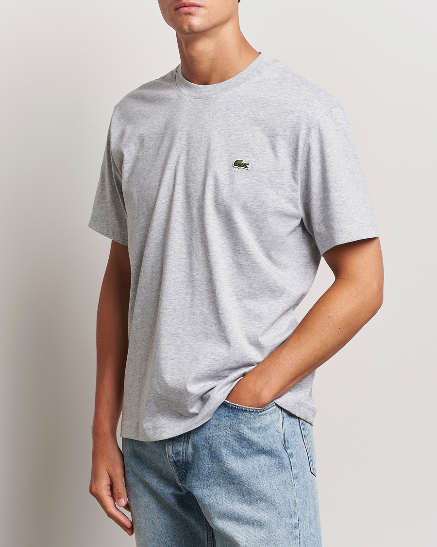 Heren | Lacoste | Lacoste | Crew Neck T-Shirt Silver Chine