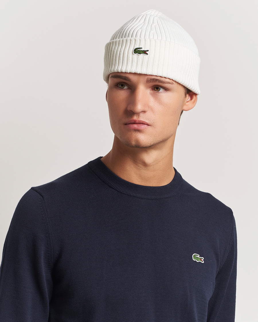 Heren |  | Lacoste | Wool Knitted Beanie Flour