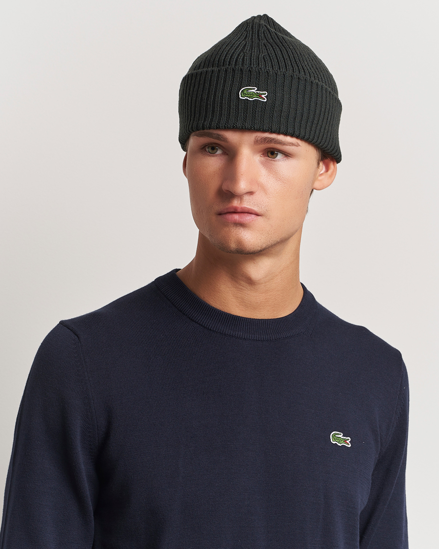 Heren |  | Lacoste | Wool Knitted Beanie Sapwood