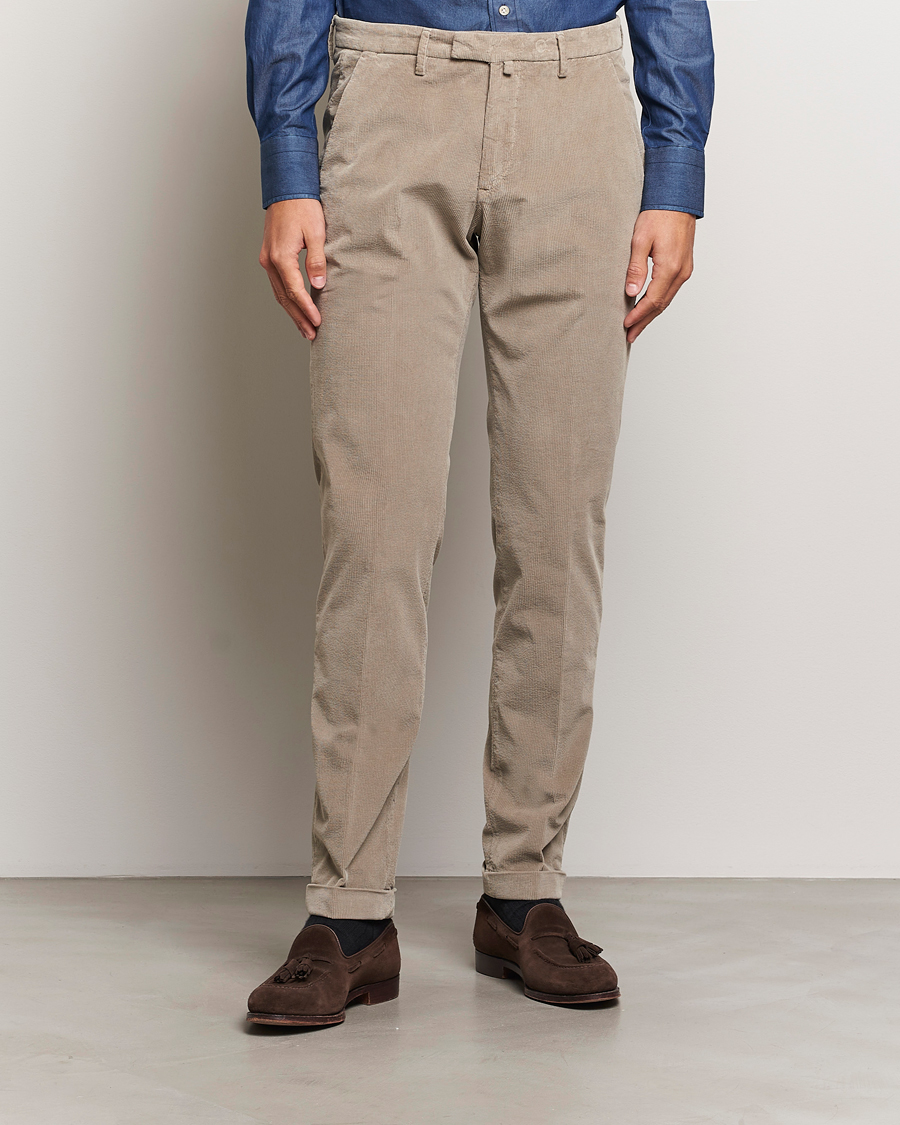 Heren |  | Briglia 1949 | Slim Fit Corduroy Trousers Beige