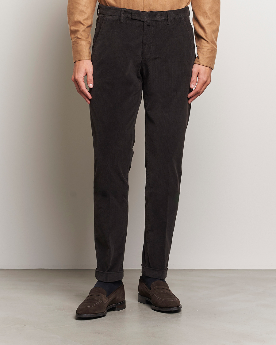 Heren |  | Briglia 1949 | Slim Fit Corduroy Trousers Dark Brown