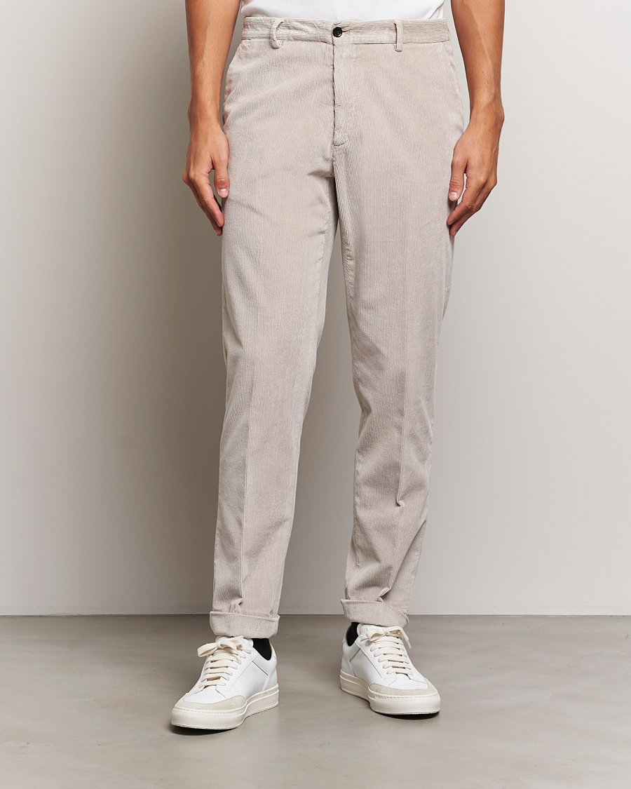 Heren |  | Briglia 1949 | Easy Fit Corduroy Trousers Beige