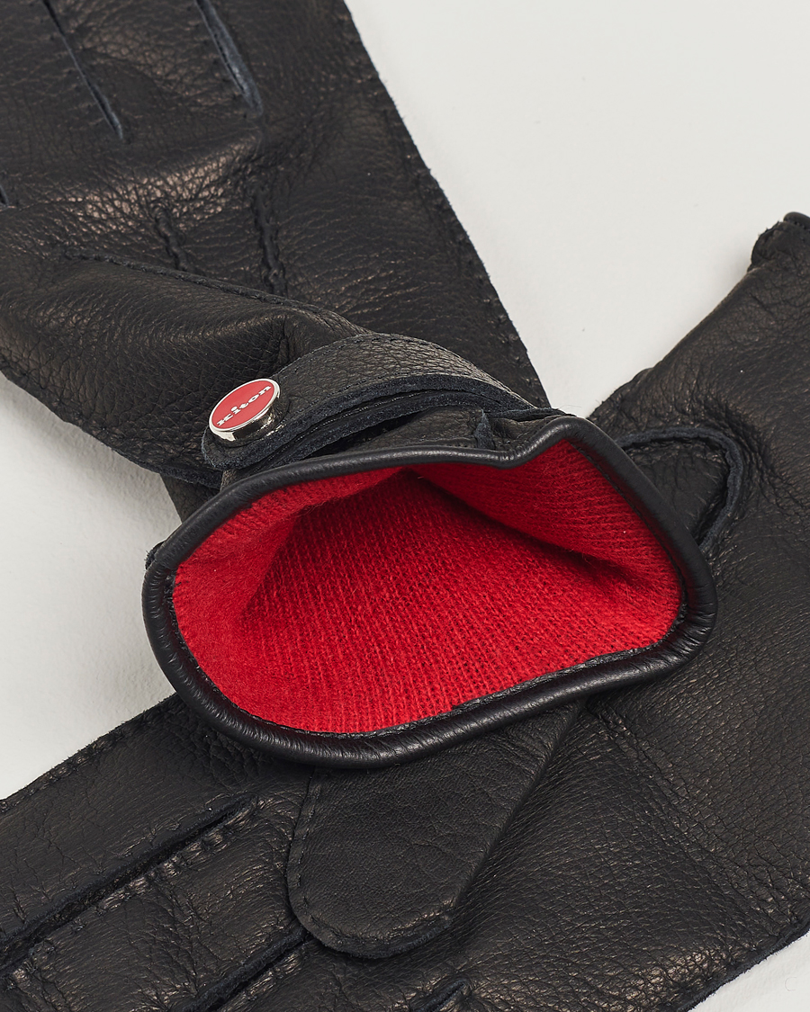 Heren |  | Kiton | Grain Leather Gloves Black