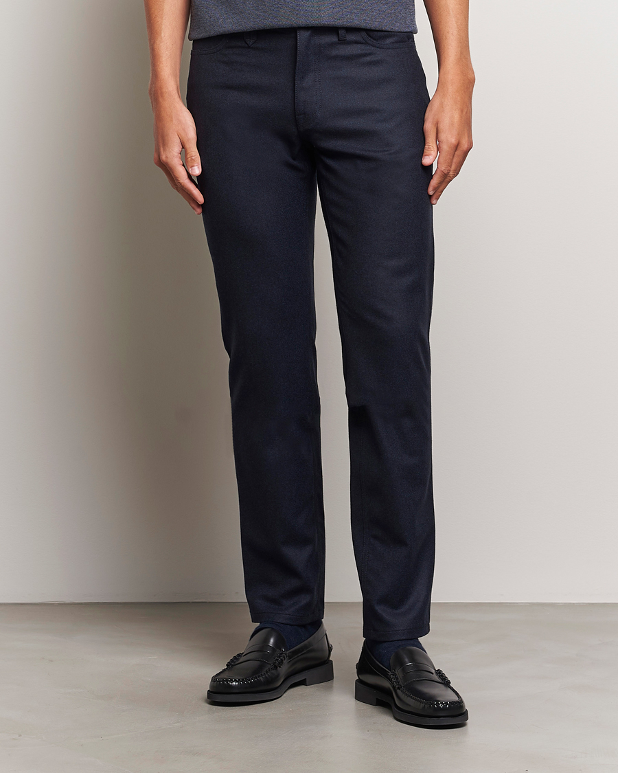 Heren |  | Brioni | Slim Fit 5-Pocket Flannel Pants Navy
