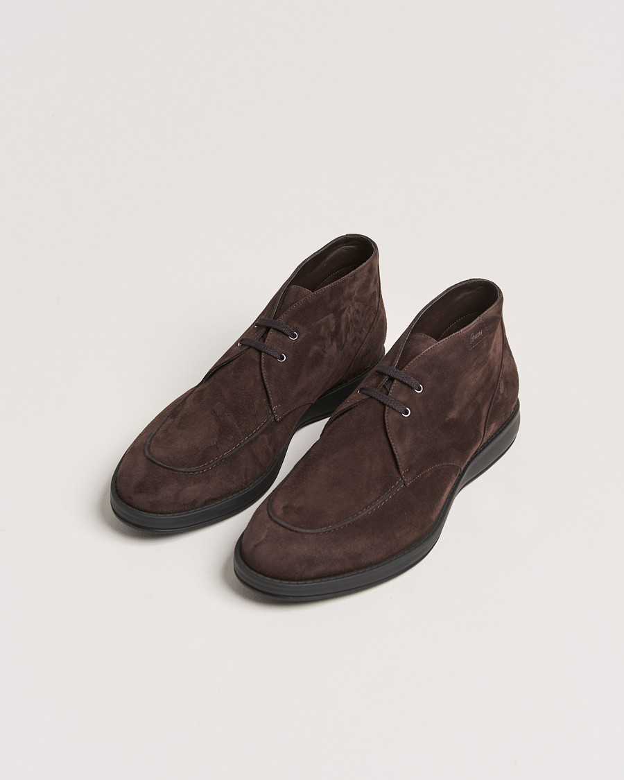 Heren |  | Brioni | Journey Desert Boots Dark Brown Suede