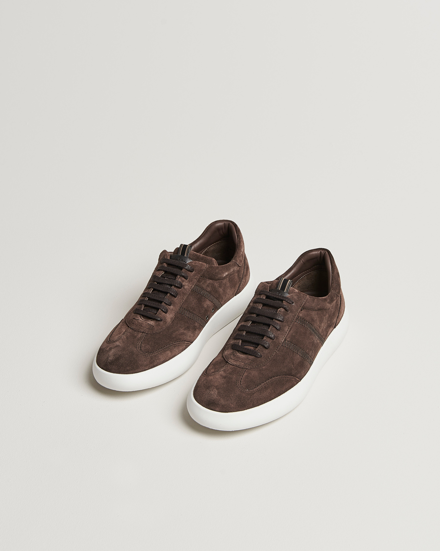 Heren |  | Brioni | Cassetta Sneakers Dark Brown Suede