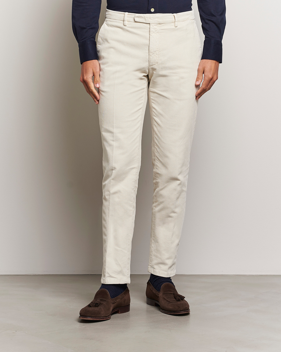 Heren |  | Boglioli | Corduroy Trousers Off White