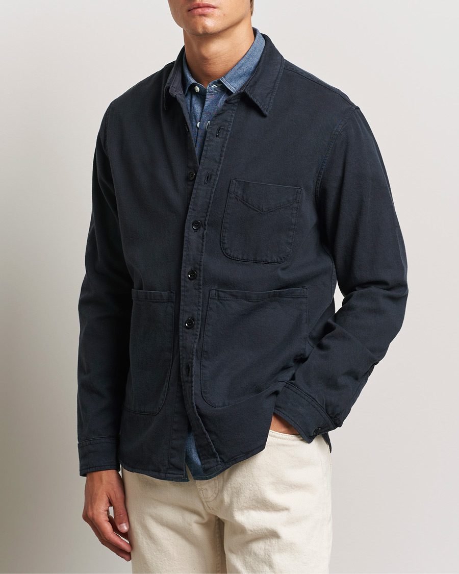 Heren |  | Aspesi | Cotton Utility Shirt Navy