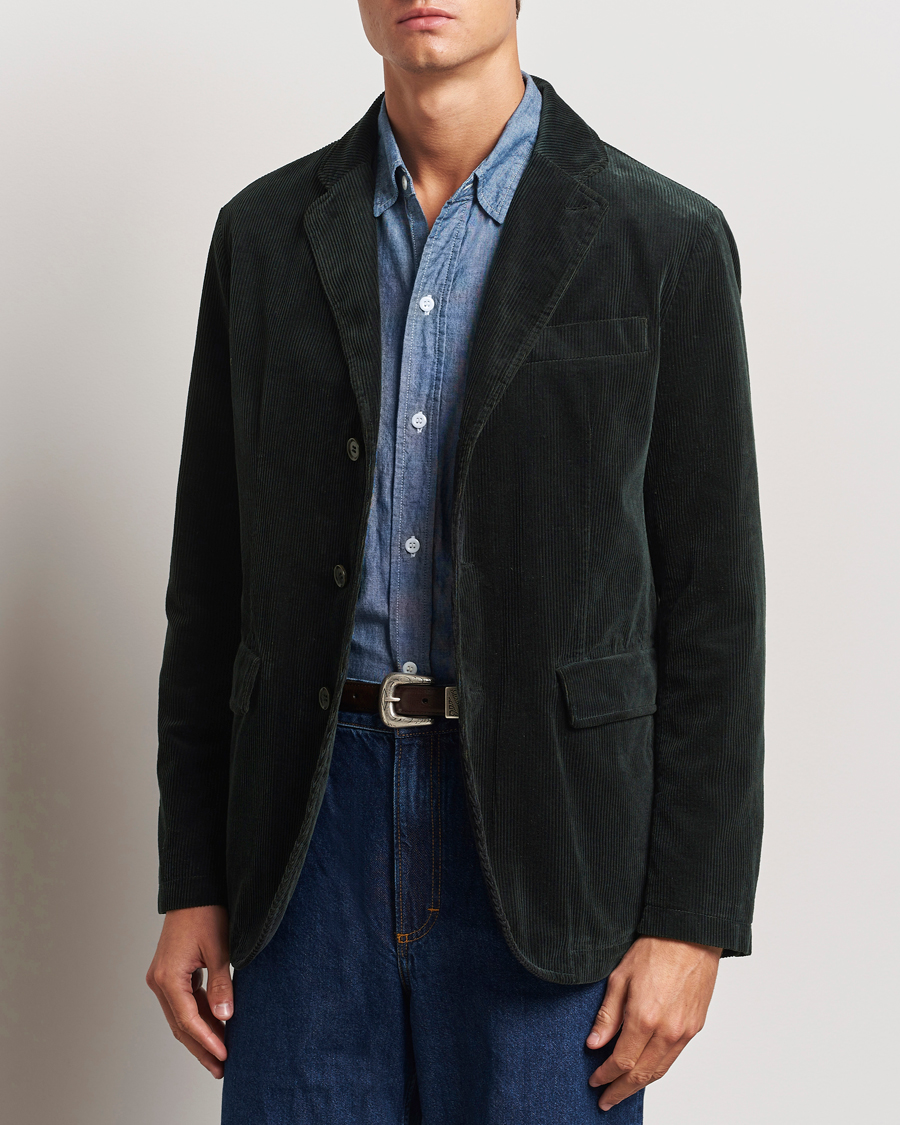 Heren |  | Aspesi | Corduroy Blazer Dark Green