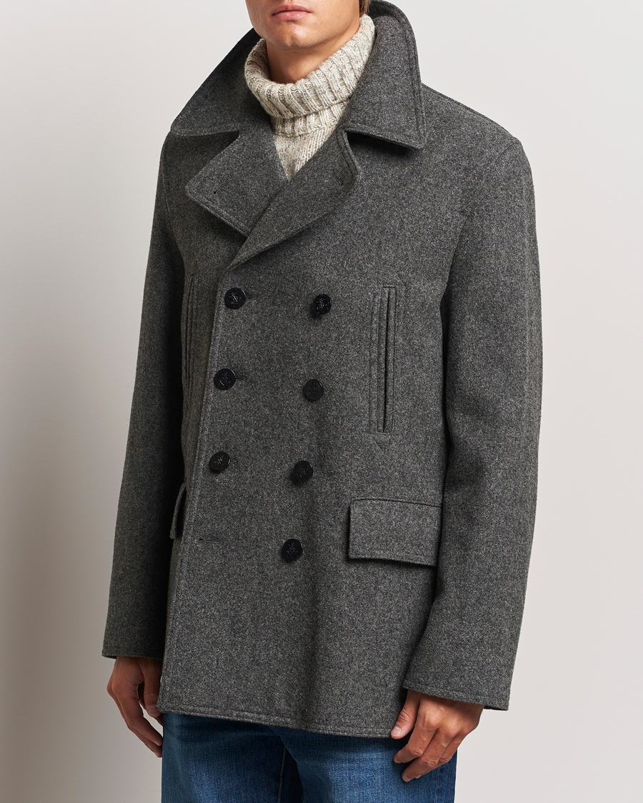 Heren |  | Gloverall | Churchill Reefer Peacoat Grey