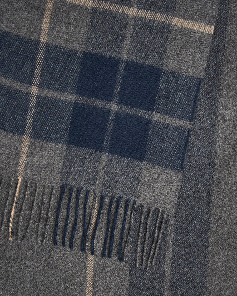 Heren |  | Gloverall | Lambswool Scarf Grey Check