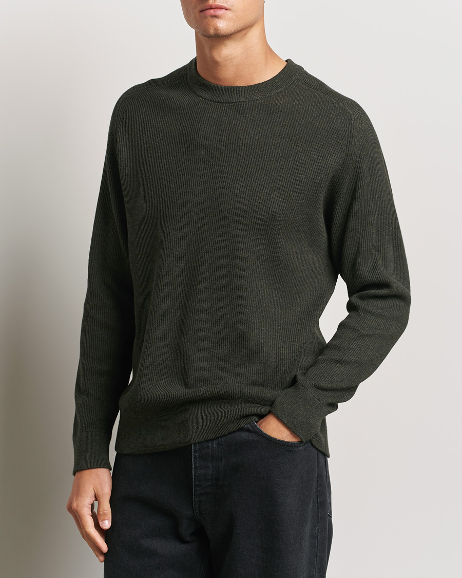 Heren |  | NN07 | Kevin Cotton Knitted Sweater Dark Army