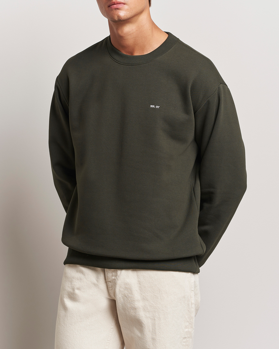 Heren |  | NN07 | Briggs Crew Neck Sweatshirt Dark Army